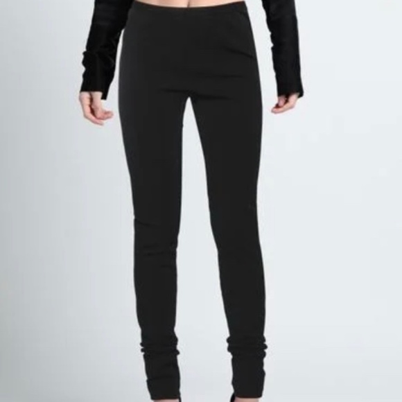 RICK OWENS MOODY F/W 14 Black Thick Stretch Leggings size 38 Pristine - Picture 1 of 11